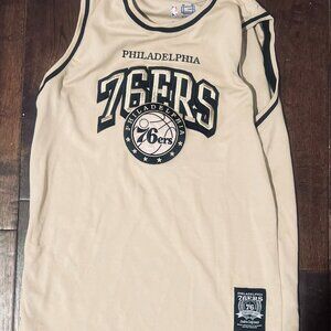 Philadelphia 76ers NBA Mesh Basketball Jersey - Cream & Navy